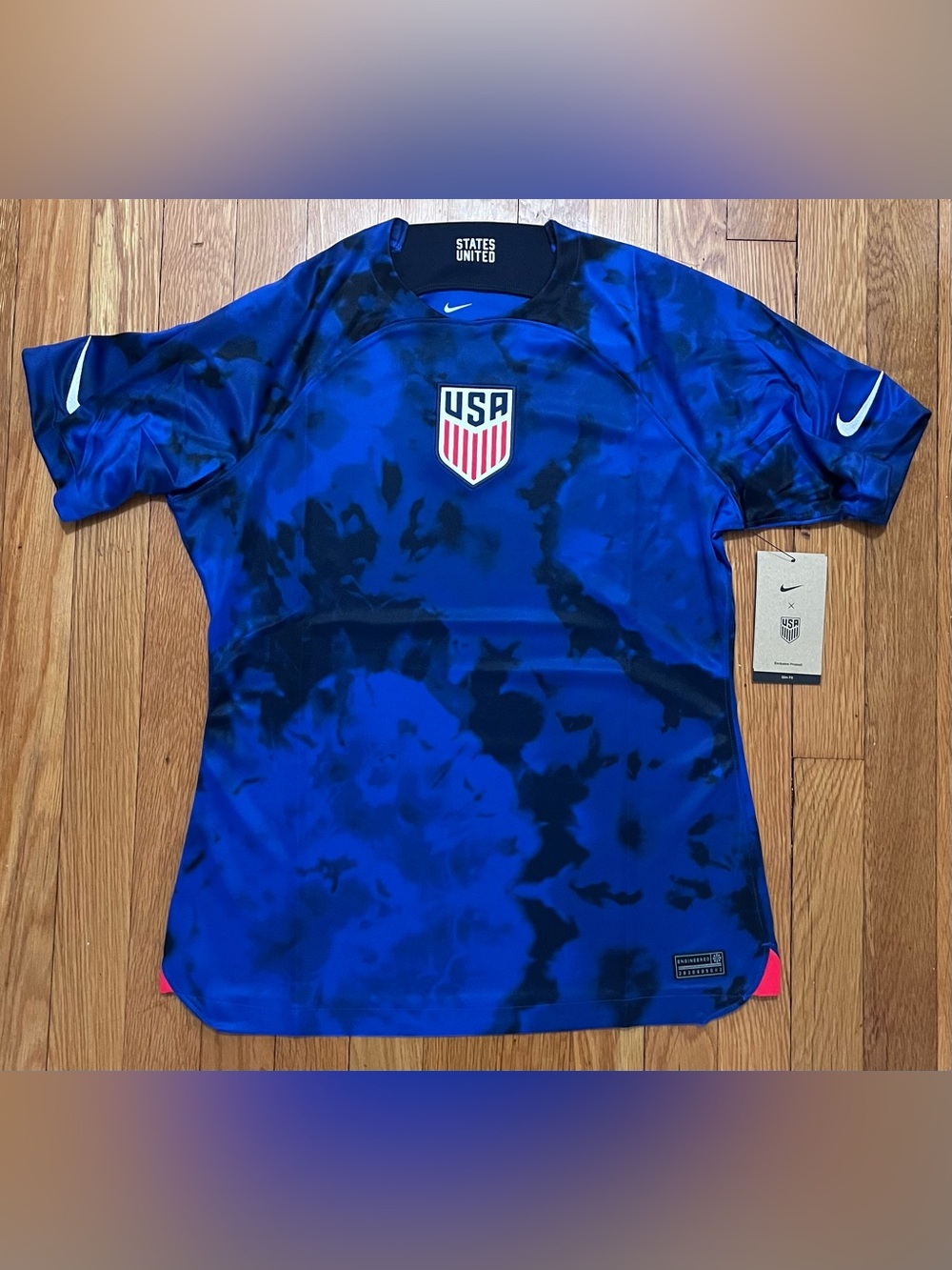 USMNT Nike 2022 2023 Blue USA Team Away Slim Fit Jersey Women’s Sz S Small NWT